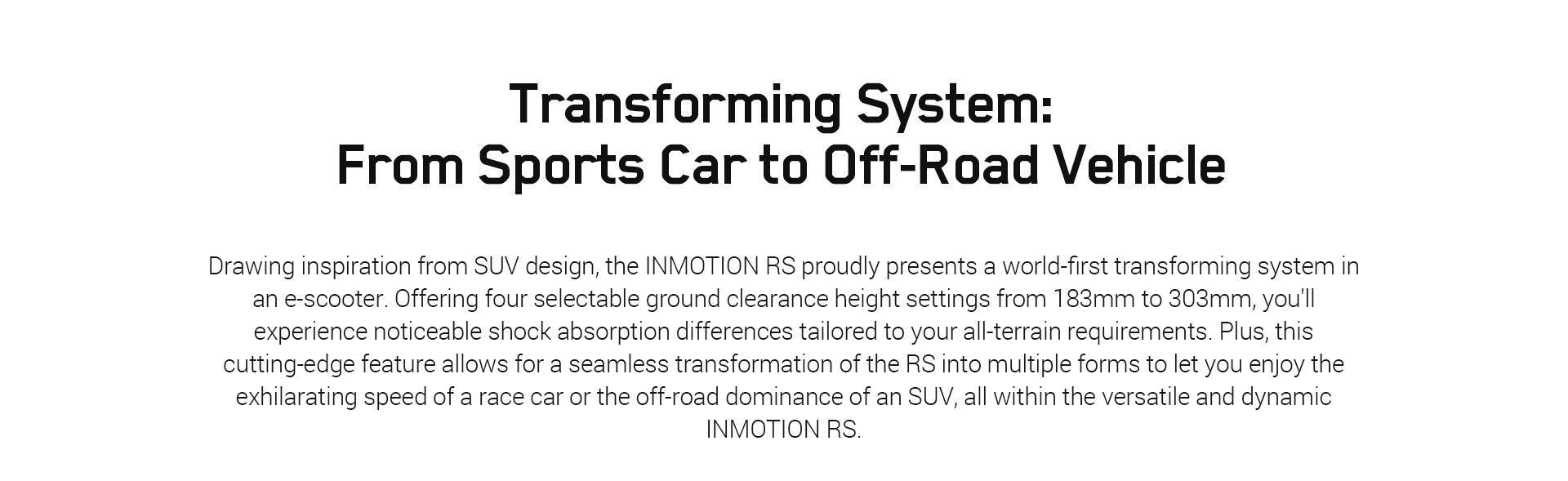 INMOTION RS ELECTRIC SCOOTER