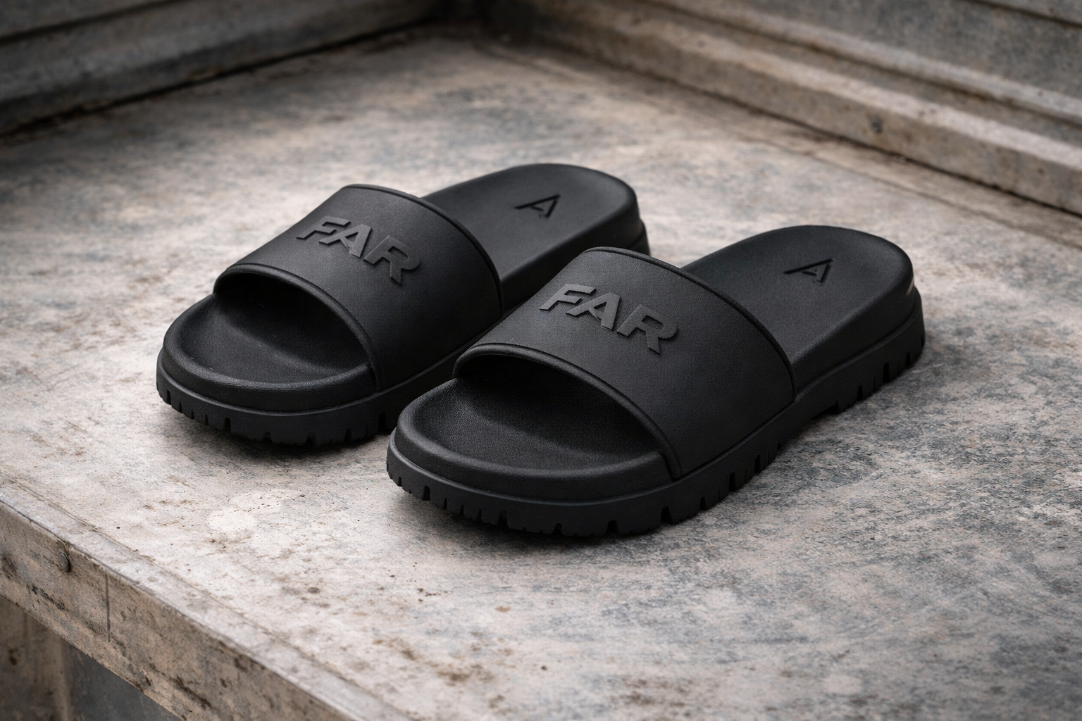Free pair of FAR slides with your first order.